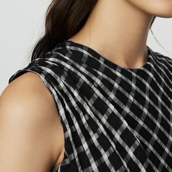 NEW Maje Reine Plaid Dress Sz 3/L - Picture 3 of 10